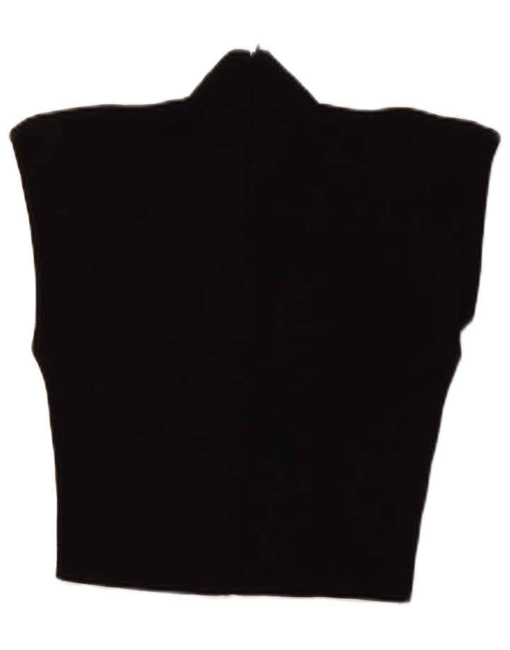 ZARA Maglione Corto da Donna con Collo Dolcevita UK 12 Medio Nero