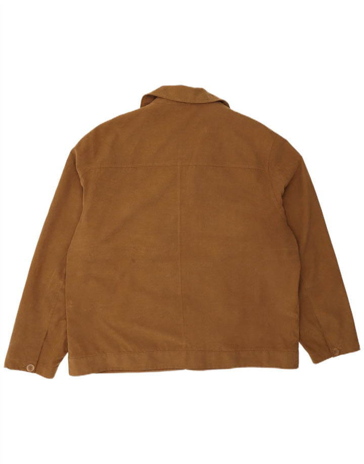 Giubbotto bomber vintage da uomo UK 46 3XL poliestere marrone