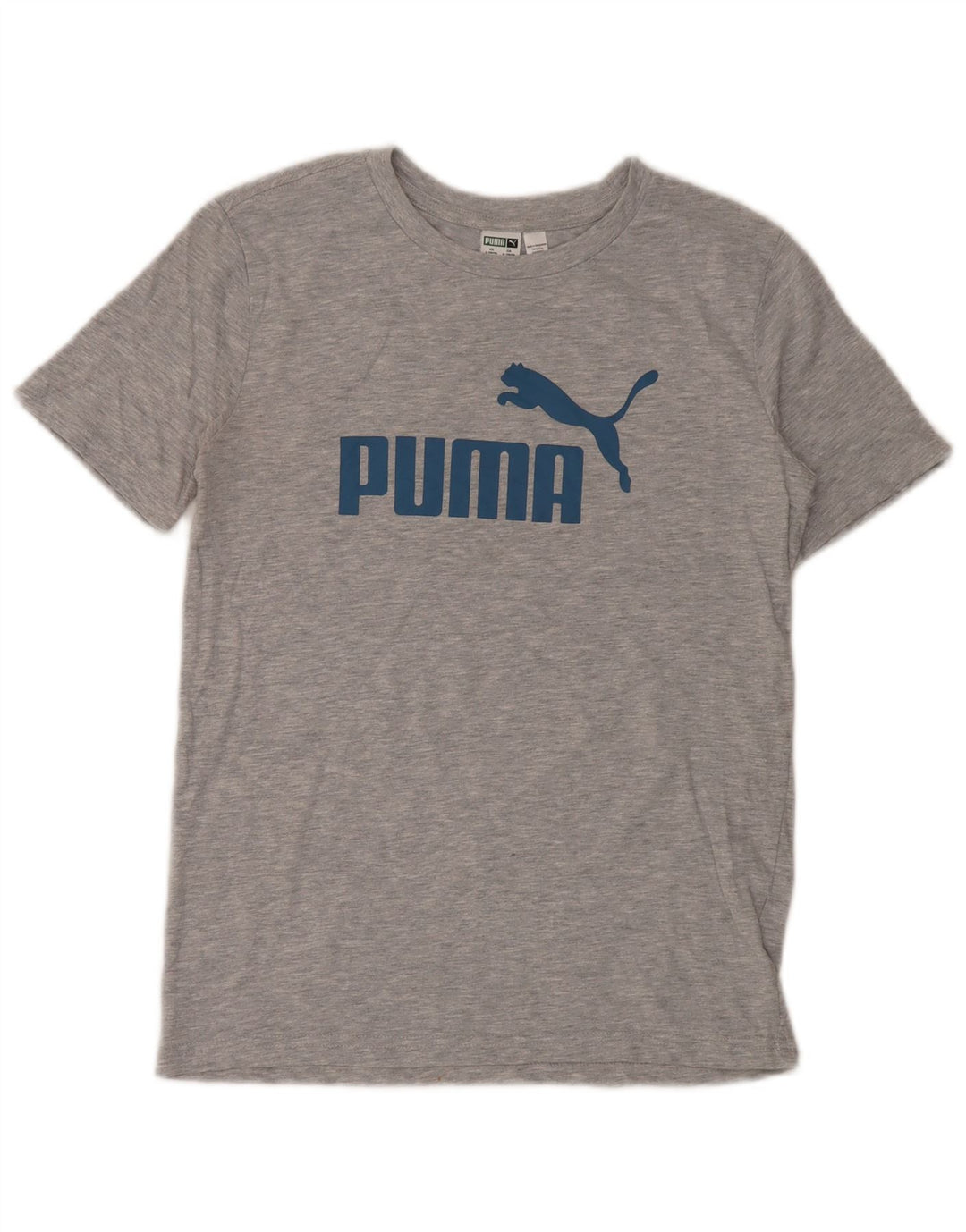T-shirt grafica PUMA da bambino 13-14 anni, grande, in cotone grigio