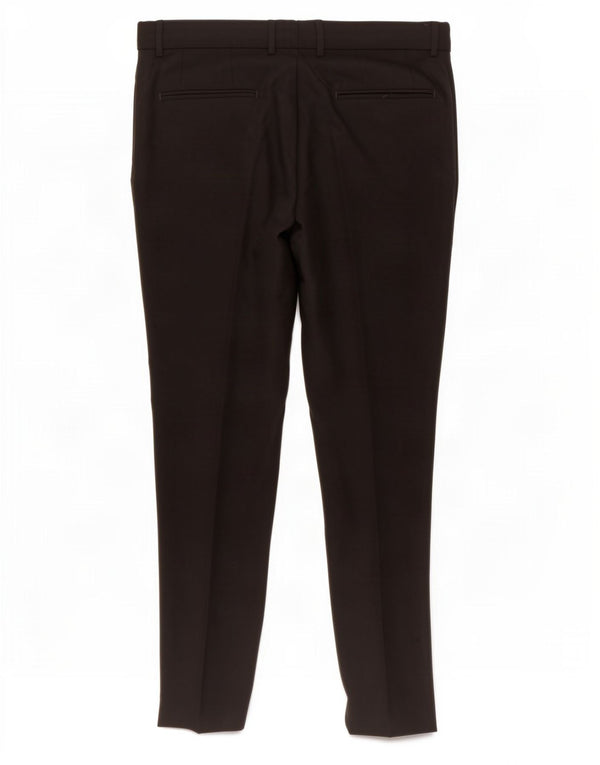 Zara Mens Slim Chino Trousers EU 44 Large W34 L30 Black Viscose