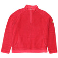 Felpa con collo con zip grafica da donna Weird Fish Maglione UK 16 Large Rosa