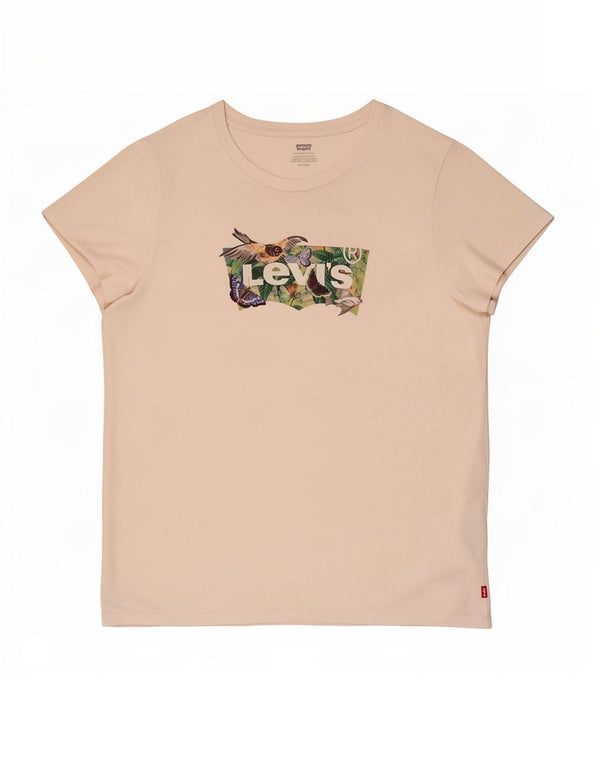 T-shirt grafica da donna Levi's Top UK 18 XL cotone bianco