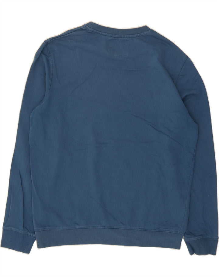 JULES Womens Graphic Sweatshirt Jumper UK 16 Large Blue Cotton Vintage Jules and Second-Hand Jules from Messina Hembry 