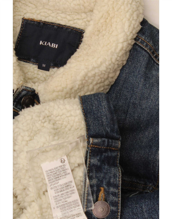 Giacca Kiabi da uomo in denim sherpa UK 38 cotone blu medio