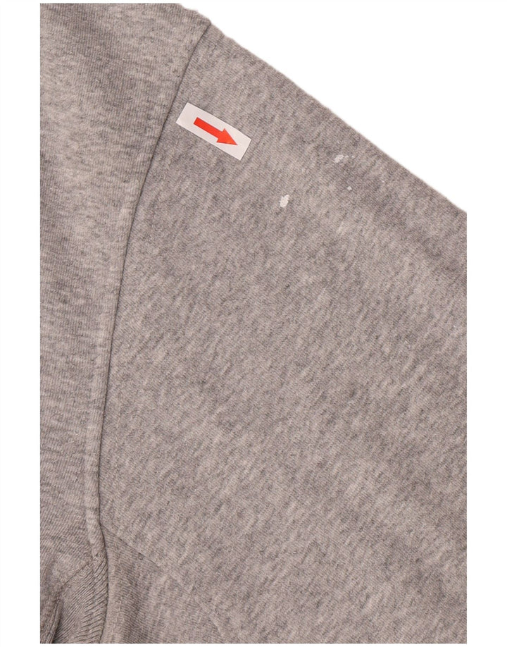 Maglione con cappuccio e zip da uomo Timberland grande in cotone grigio