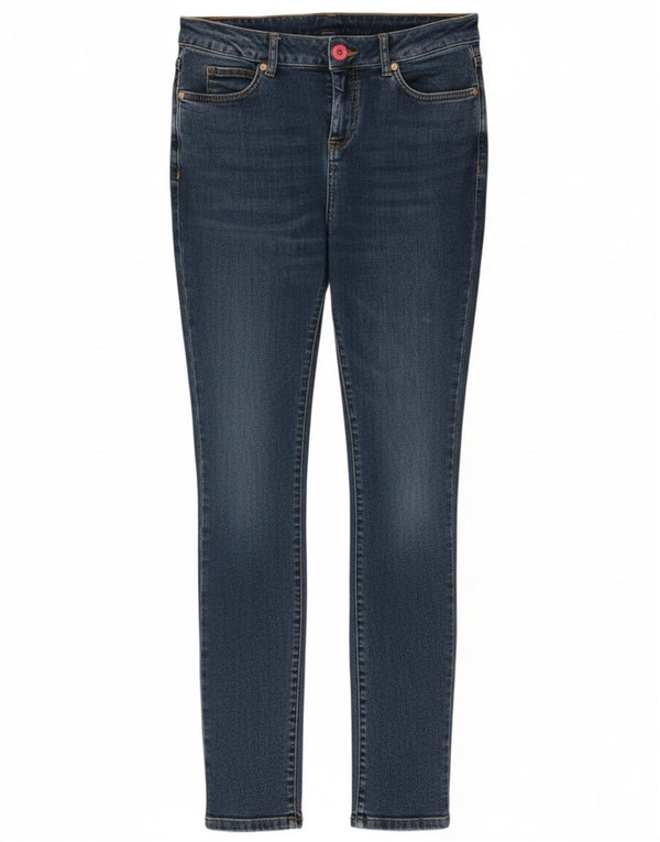 Jeans skinny da donna Weird Fish UK 10 piccoli W28 L30 cotone blu