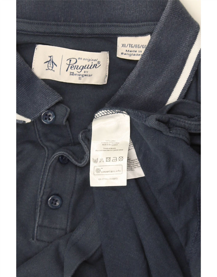 Polo da uomo PINGUIN XL in cotone blu navy