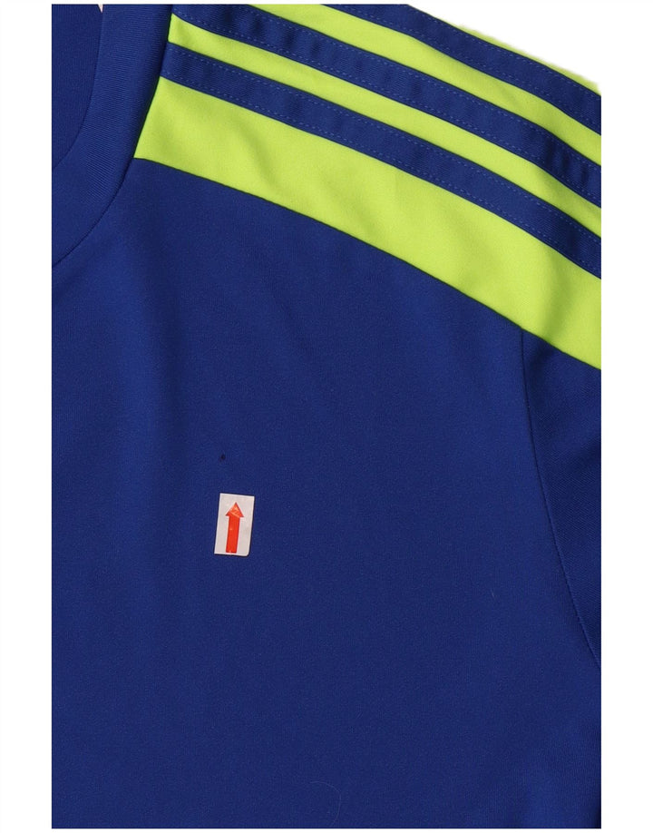 T-shirt grafica Adidas Aeroready da uomo, piccola, in poliestere color block blu