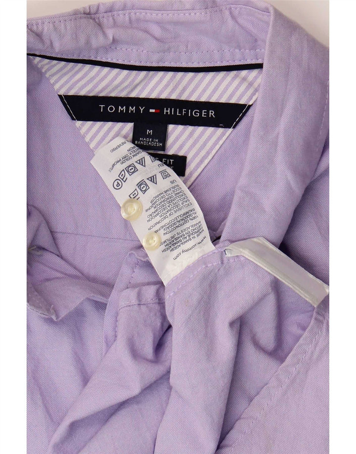 Camicia da uomo Classic Fit Tommy Hilfiger in cotone viola medio