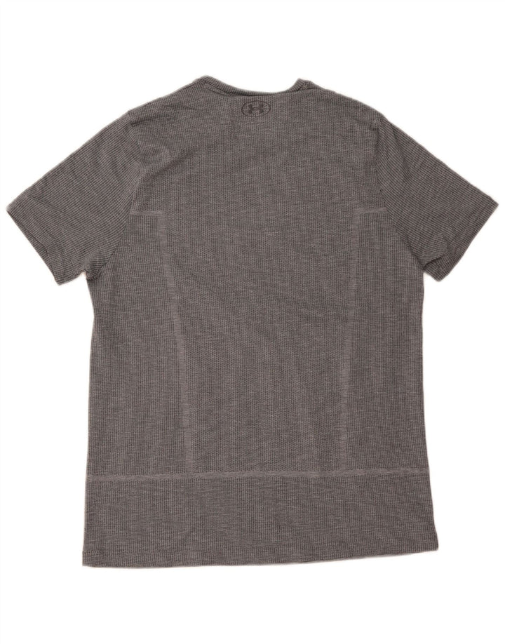 T-shirt da uomo Under Armour Top XL poliestere gessato grigio