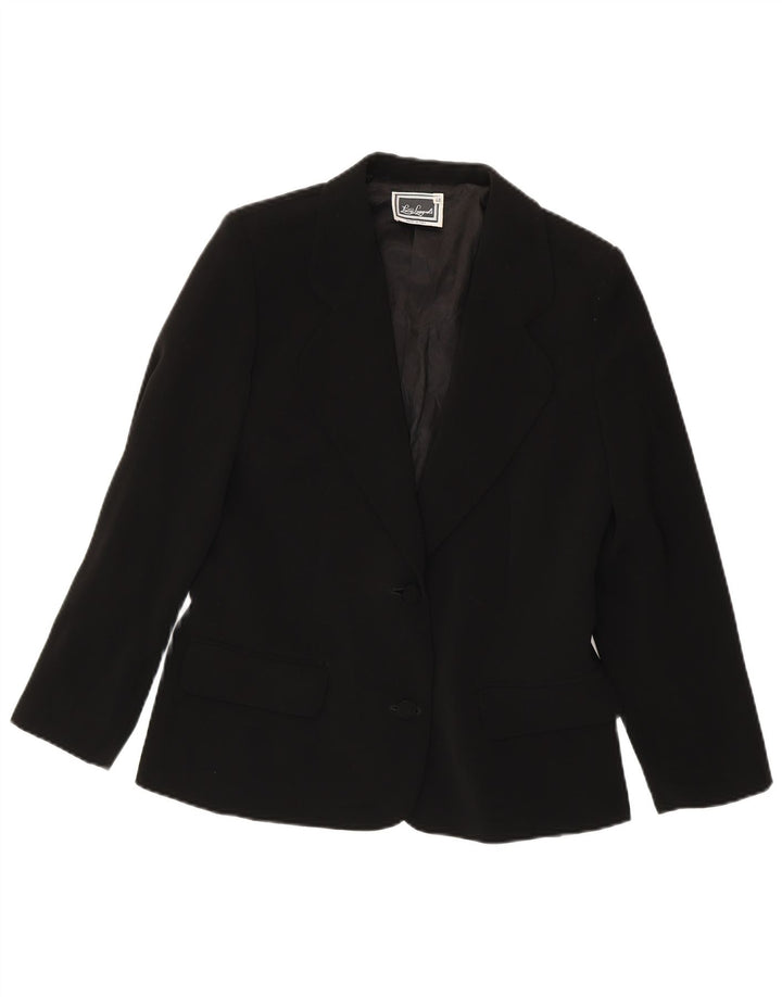 Giacca Blazer a 2 Bottoni da Donna Luisa Spagnoli IT 46 Large Poliestere Nero