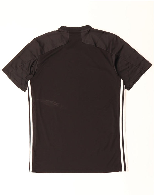 T-shirt Adidas Aeroready da uomo Top medio poliestere gessato nero