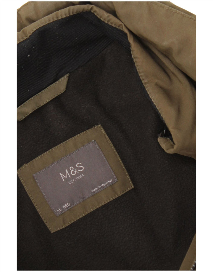 Giacca multiuso con cappuccio da uomo Marks & Spencer UK 42 XL Cachi