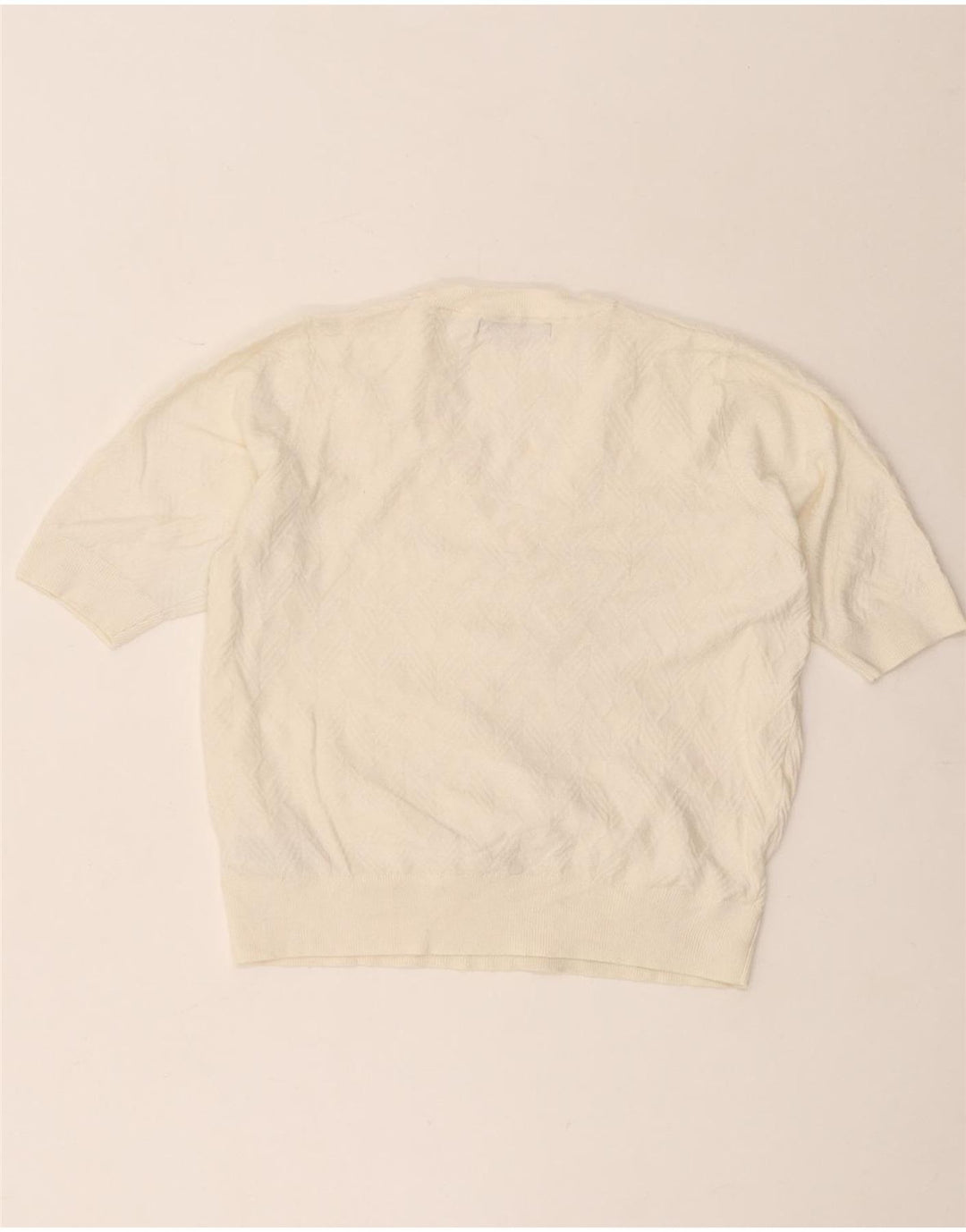 Maglione maglione con scollo a V da donna Marks & Spencer UK 12 medio bianco sporco