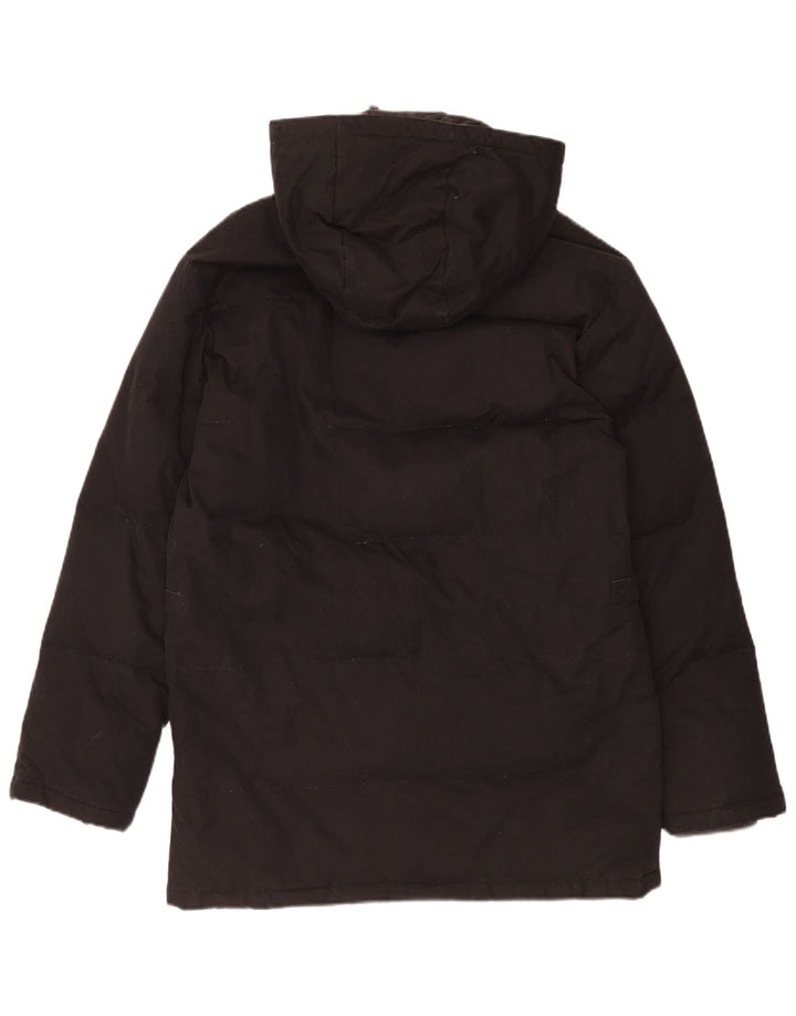 Cappotto imbottito da uomo con vestibilità regolare con cappuccio Energe UK 38 cotone nero medio
