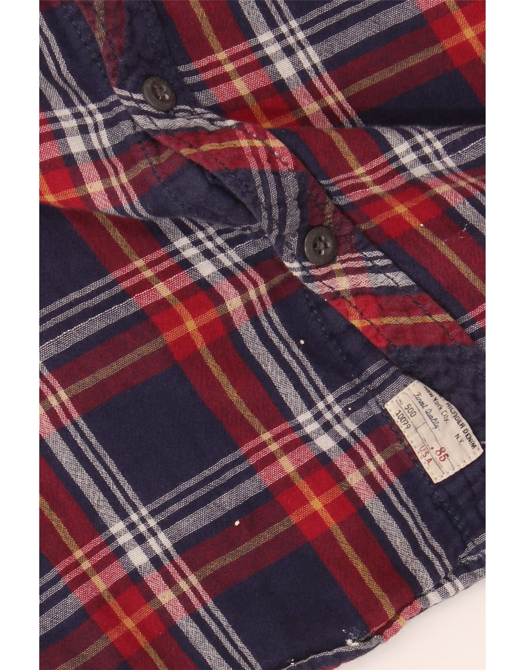 TOMMY HILFIGER Camicia da uomo in flanella di cotone a quadri blu navy grandi