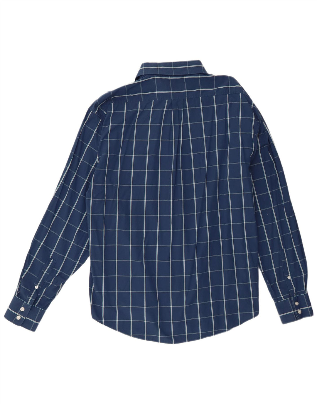 Camicia da uomo Yves Saint Laurent XL in cotone a quadri blu