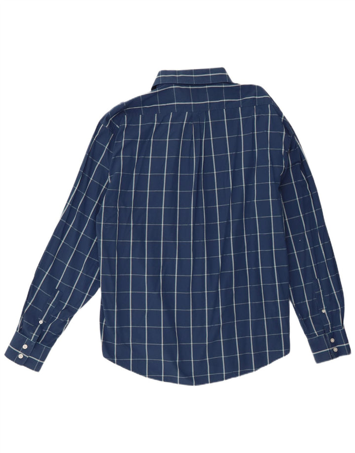 Camicia da uomo Yves Saint Laurent XL in cotone a quadri blu