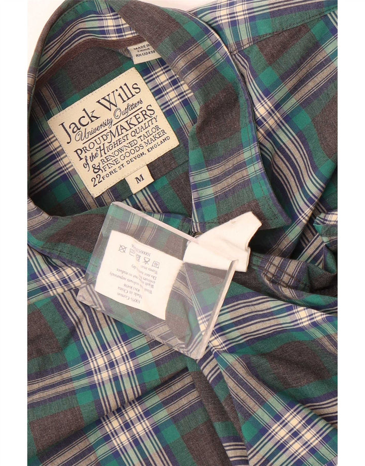 Camicia da uomo Regular Fit Jack Wills in cotone scozzese verde medio
