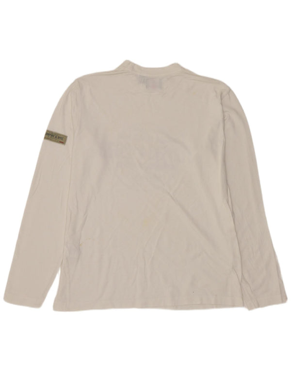 MURPHY & NYE Top grafico da uomo a maniche lunghe bianco medio