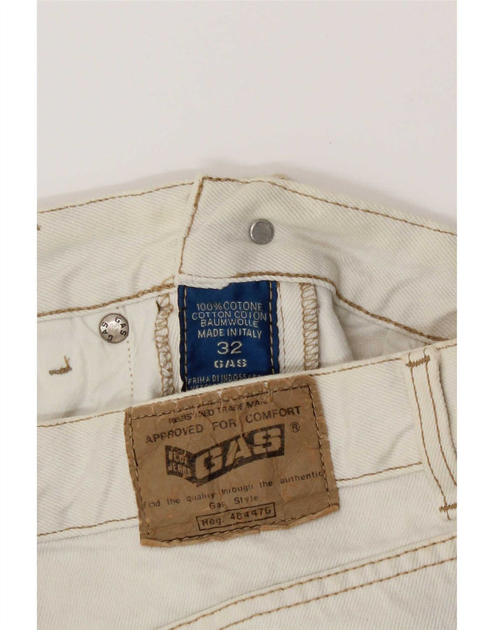 Jeans affusolati da uomo Gas W32 L30 cotone bianco
