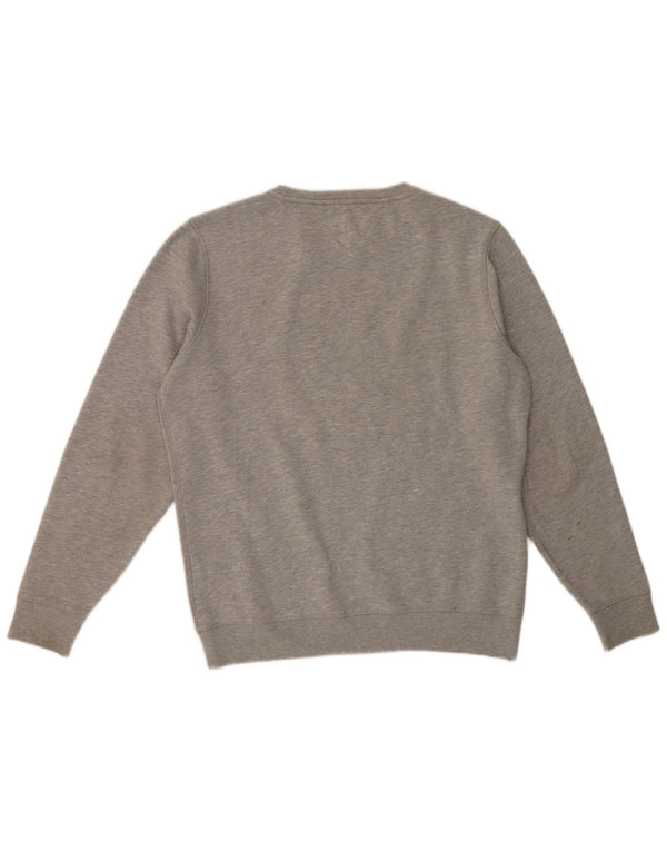 Tommy Hilfiger Uomo Regular Fit Felpa Maglione Grande Cotone Grigio