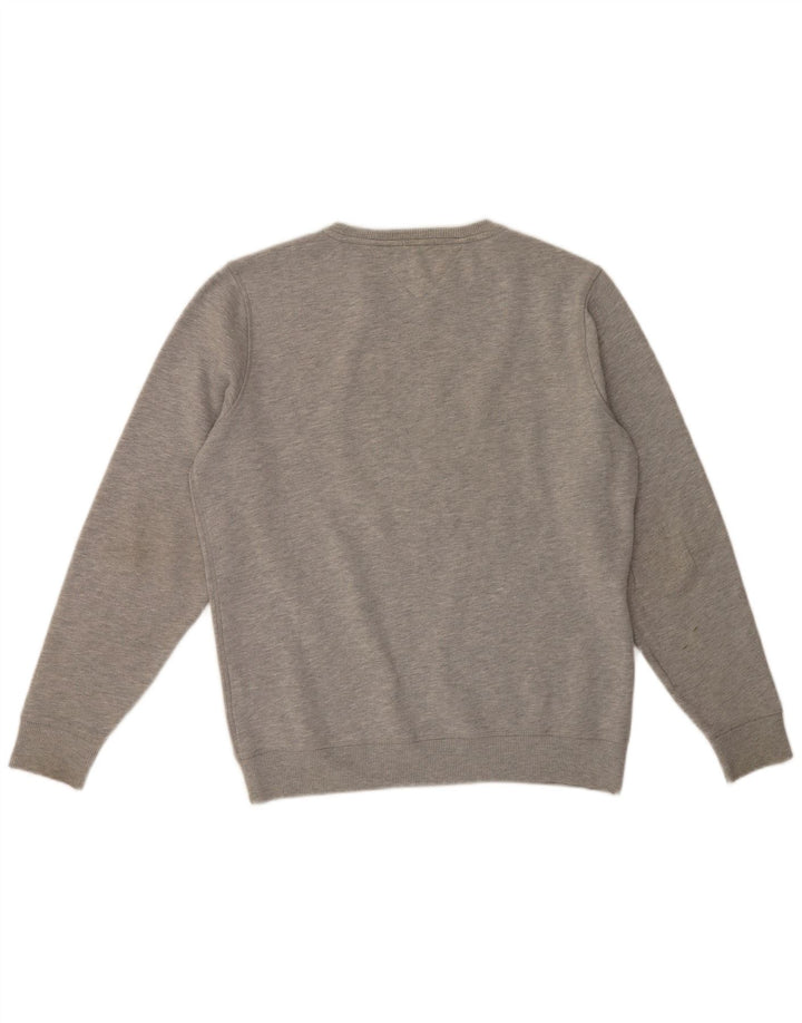 Tommy Hilfiger Uomo Regular Fit Felpa Maglione Grande Cotone Grigio