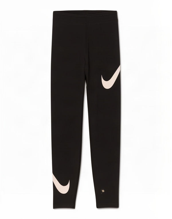 Leggings grafici da donna Nike UK 4 XS cotone nero