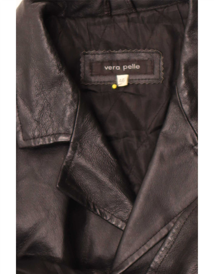 Giacca in pelle da uomo vintage IT 46 Small Nera