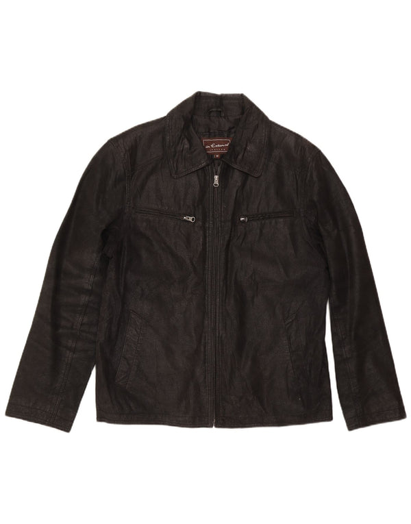 Giacca in pelle da uomo In Extenso UK 38 media nera