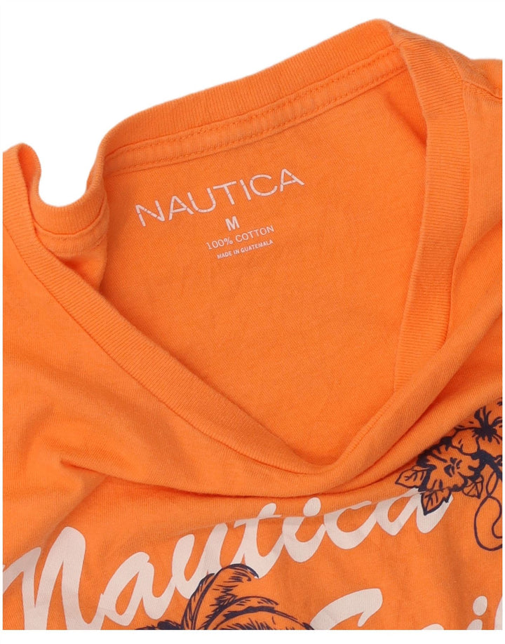 T-shirt grafica da uomo Nautica Top in cotone arancione medio
