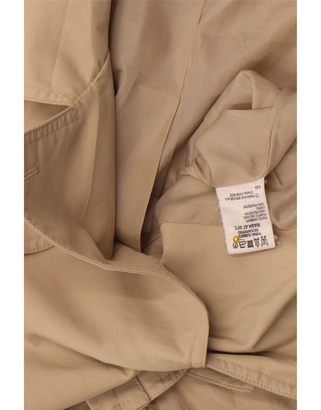 Trench da donna Marks & Spencer UK 14 grande poliestere beige
