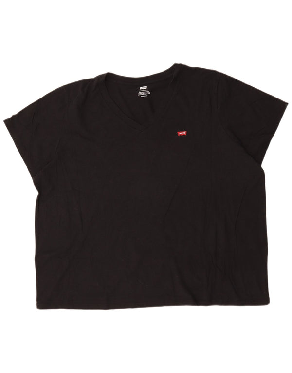 T-shirt oversize da donna Levi's UK 22 3XL cotone nero