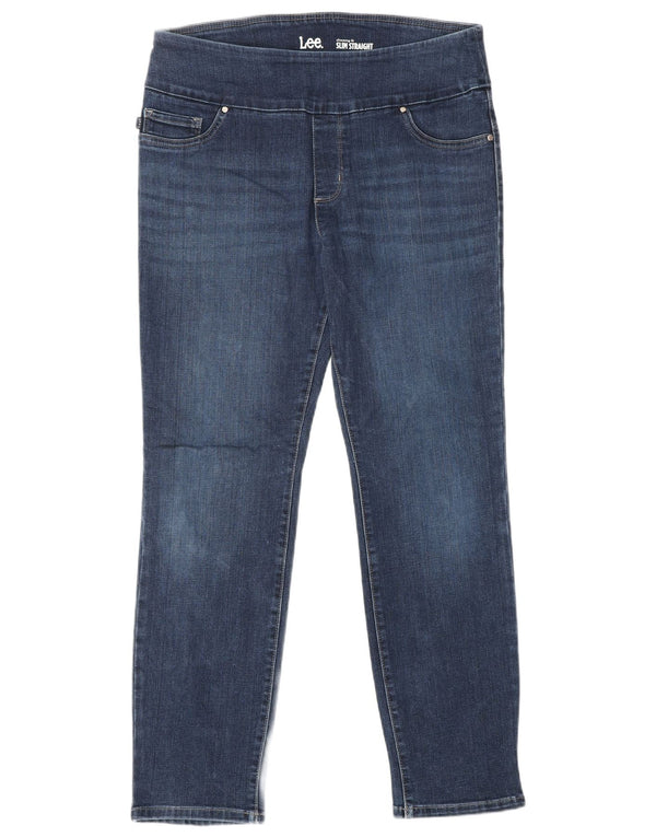 Jeans LEE da donna snellenti a vita alta dritti US 12 Large W30 L27 Blu