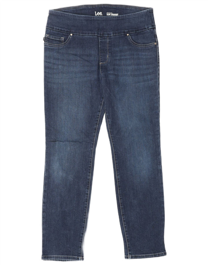 Jeans LEE da donna snellenti a vita alta dritti US 12 Large W30 L27 Blu