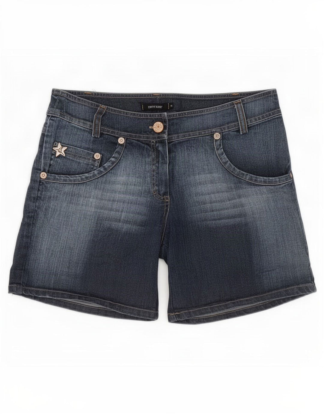 Pantaloncini di jeans da donna Denny Rose piccoli W30 cotone blu