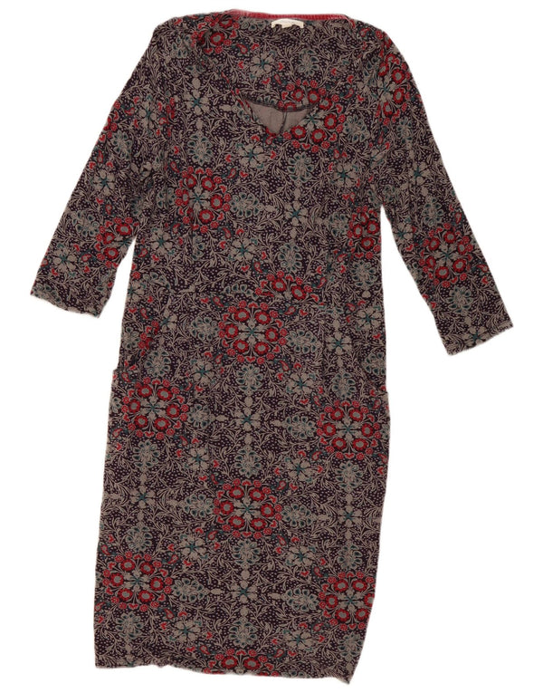 Abito tubino con maniche a 3/4 da donna White Stuff UK 16 Grande motivo floreale multicolore