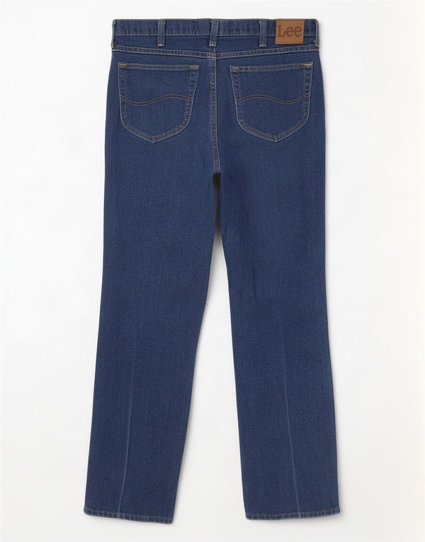 Lee Womens Regular Fit Straight Jeans W36 L29 Blue Cotton