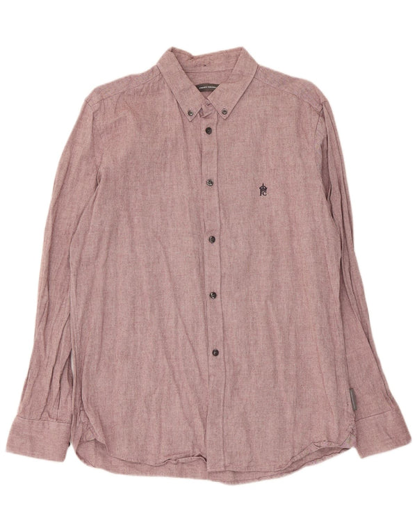 Camicia da uomo French Connection grande in cotone rosa