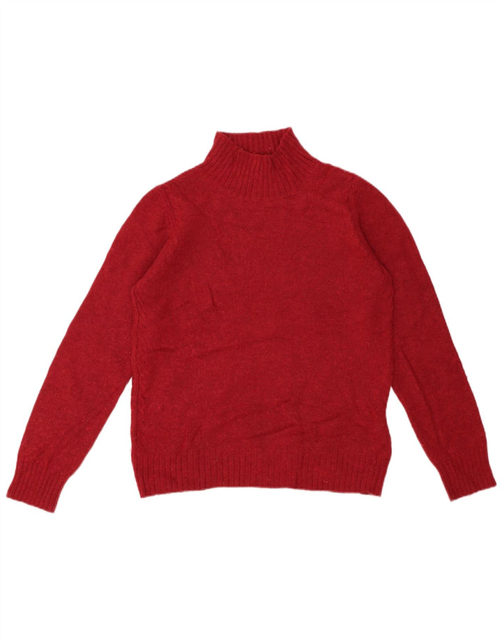 Maglione a collo alto da donna Hobbs UK 10 piccolo in lana merino rossa