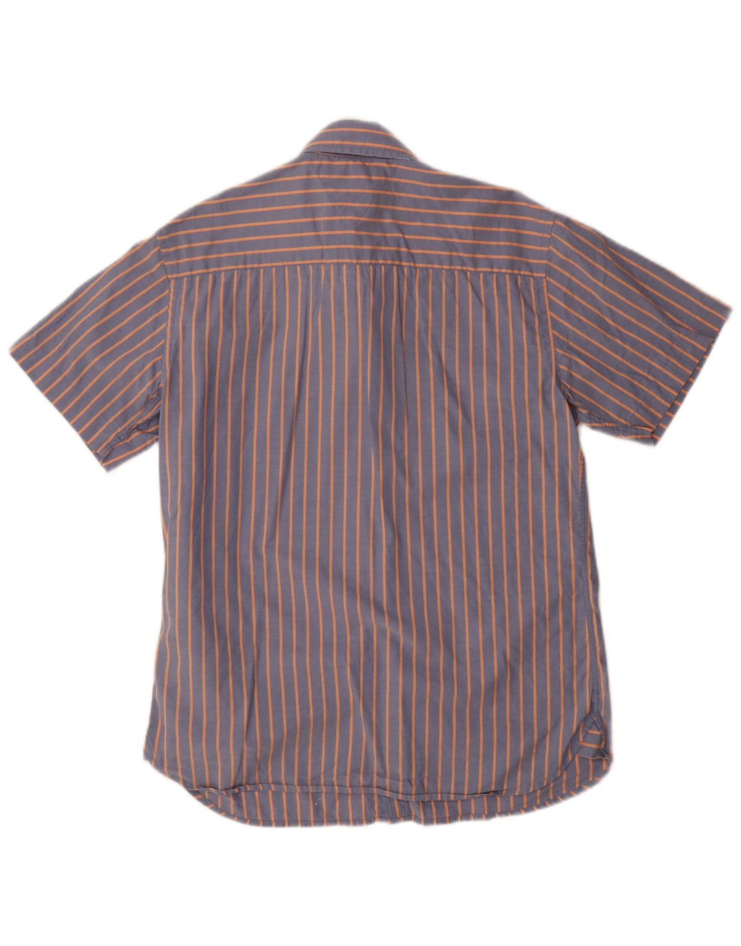 TOMMY HILFIGER Camicia da uomo a maniche corte in cotone a righe blu medio