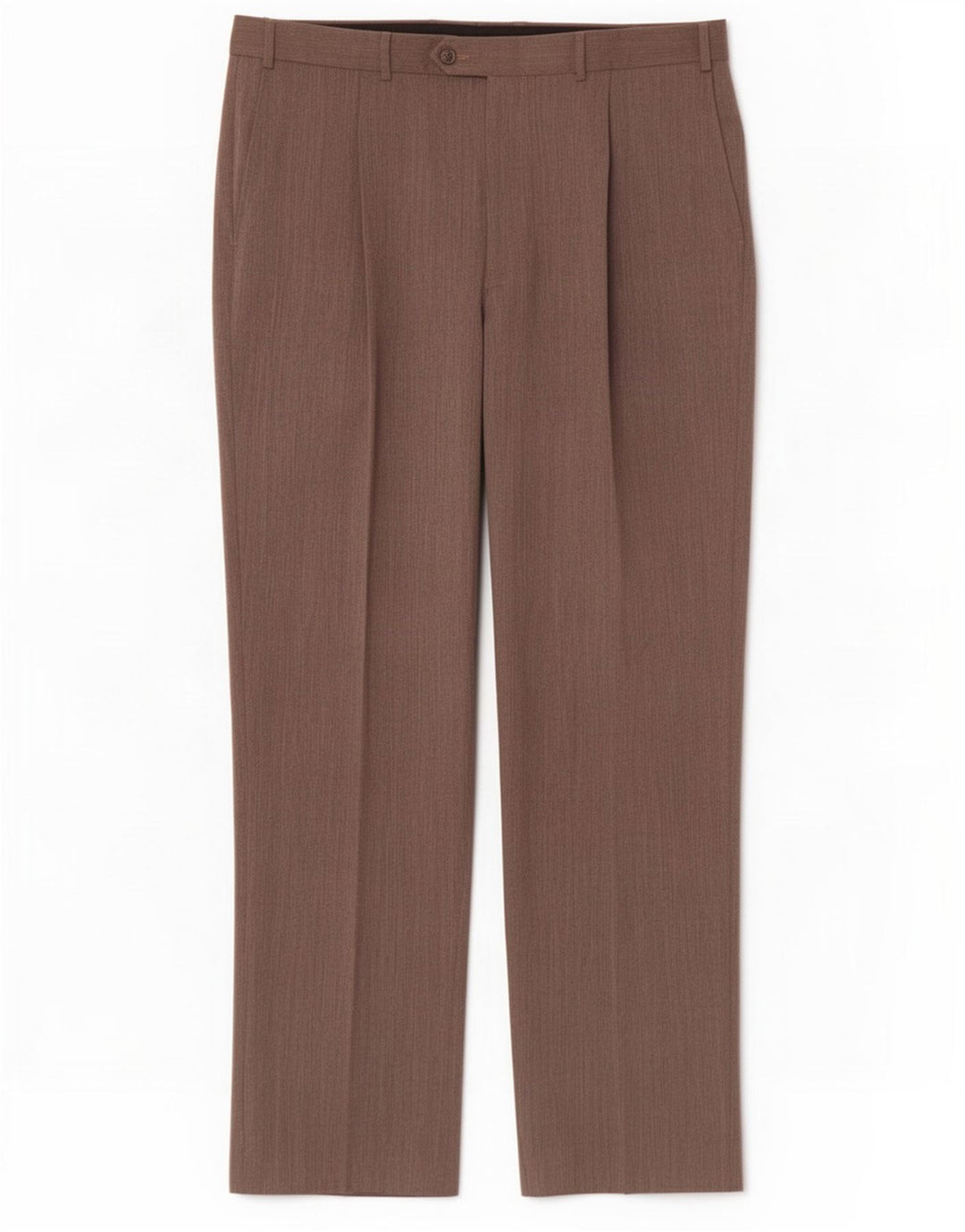 Pantaloni da abito dritti da uomo Marks & Spencer W38 L33 Poliestere beige
