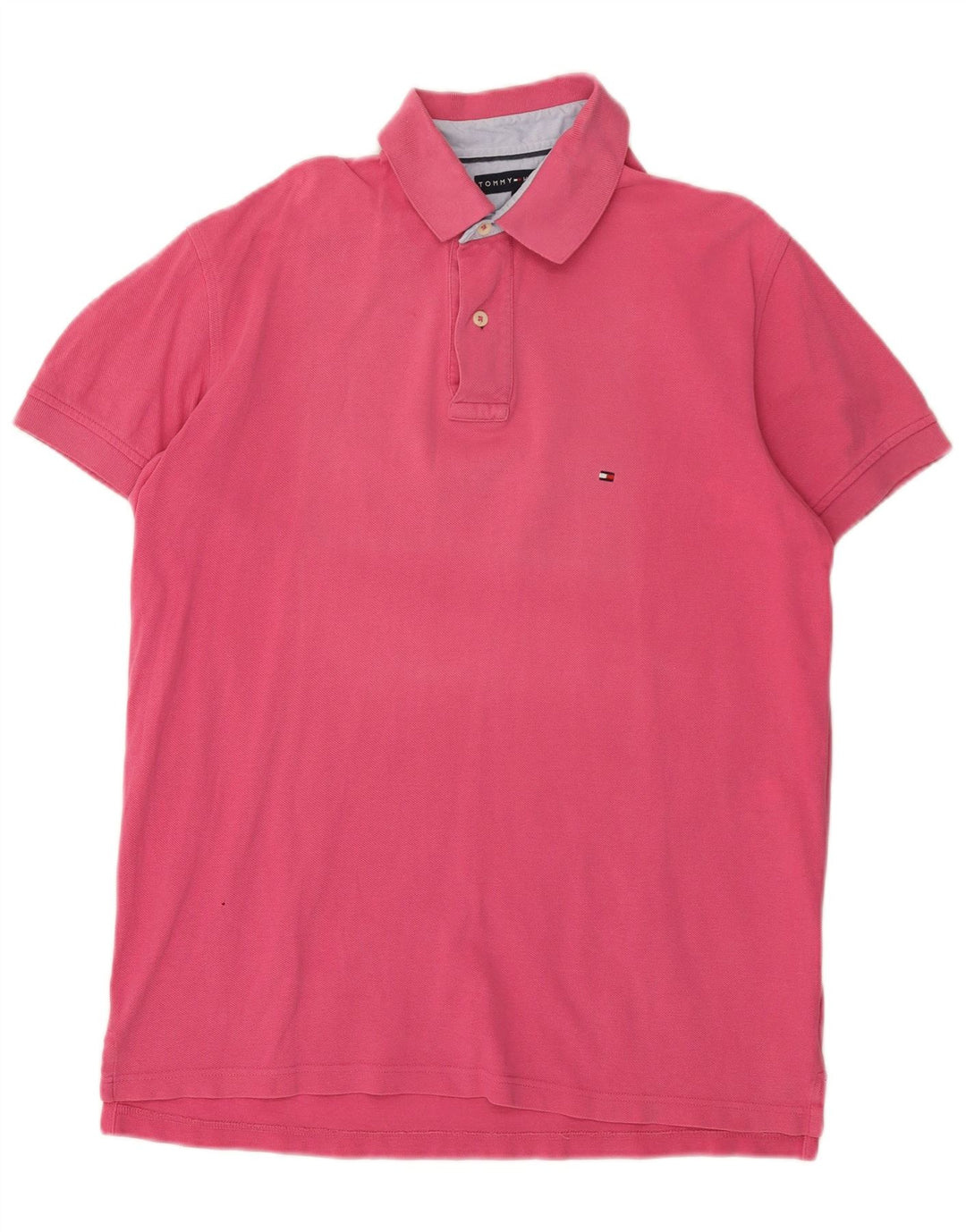 TOMMY HILFIGER Polo da uomo in cotone rosa medio