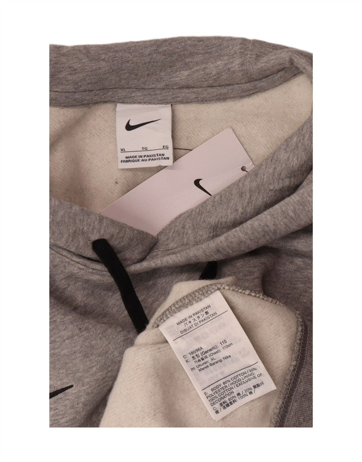 Felpa con cappuccio da uomo Nike XL in cotone grigio