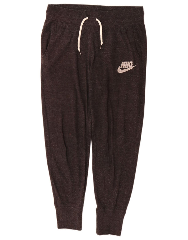 Pantaloni da tuta da donna Nike Joggers UK 8 Small Grey Flecked Cotton