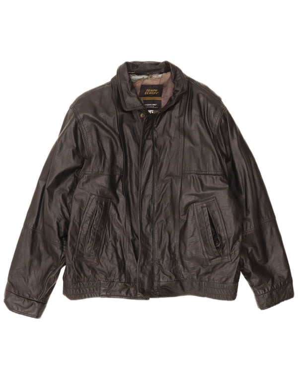 Giacca in pelle da uomo London Fog UK 42 XL Pelle nera