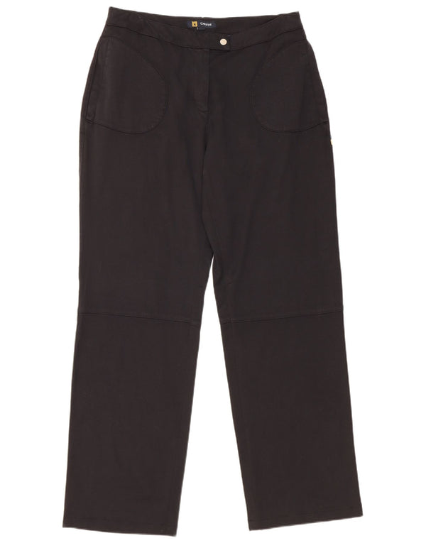 Pantaloni da Abito Dritti Donna Ciesse Piumini IT 48 XL W32 L31 Nero Viscosa