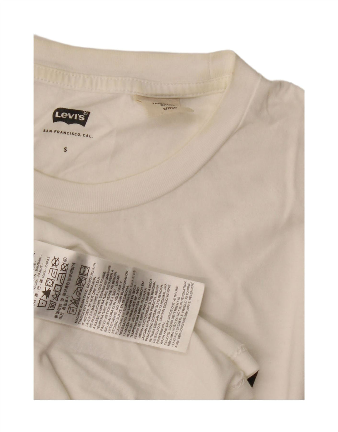 T-shirt grafica da uomo Levi's Top piccola in cotone bianco