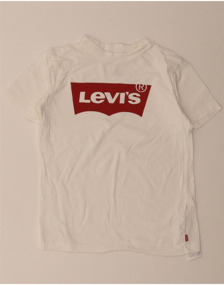T-shirt grafica per ragazzi Levi's Top 11-12 anni in cotone bianco