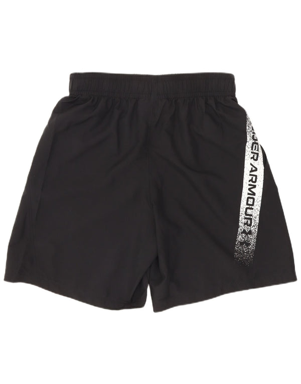 Pantaloncini sportivi Under Armour da uomo con grafica ampia e vestibilità media, neri sportivi